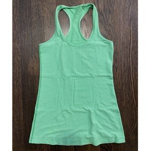 Lululemon green gingham Cool Racerback tank